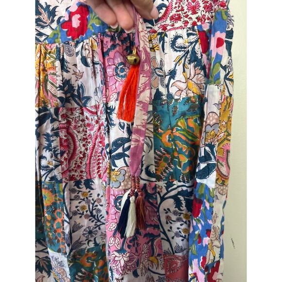 NEW Alix of Bohemia Mila Patchwork Quilted Mini Dress Multi Color Size: Medium - Picture 6 of 8